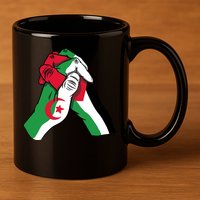 Algeria And Palestine Hands 11oz C Handle Ceramic Mug