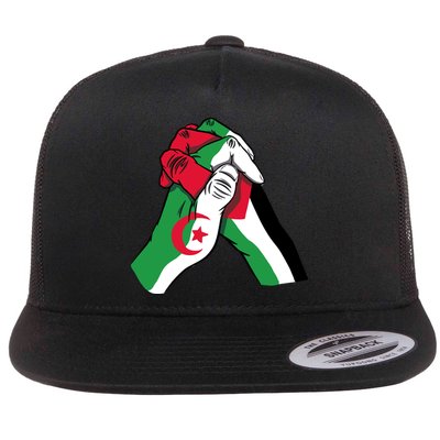 Algeria And Palestine Hands Flatbill Hat