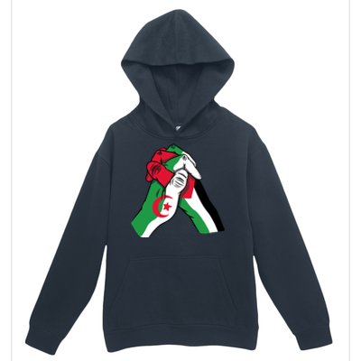 Algeria And Palestine Hands Urban Pullover Hoodie