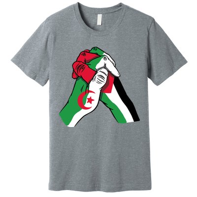 Algeria And Palestine Hands Premium T-Shirt