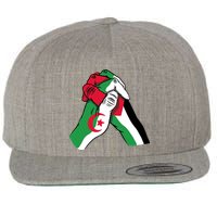 Algeria And Palestine Hands Wool Snapback Cap