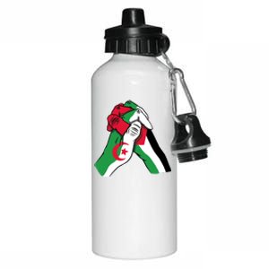 Algeria And Palestine Hands Aluminum Water Bottle