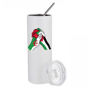 Algeria And Palestine Hands Stainless Steel Tumbler