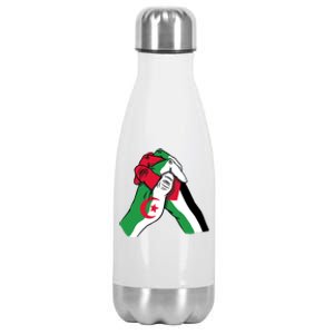 Algeria And Palestine Hands Stainless Steel Insulated Water Bottle