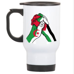 Algeria And Palestine Hands Stainless Steel Travel Mug