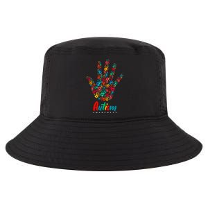 Autism Awareness Painted Hand Prints Cool Comfort Performance Bucket Hat