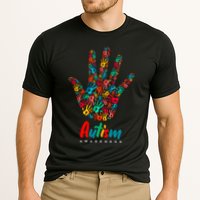 Autism Awareness Painted Hand Prints Cooling Performance Crew T-Shirt