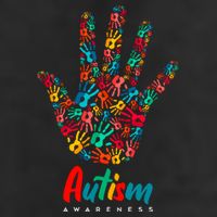 Autism Awareness Painted Hand Prints Adult Drive Performance Visor
