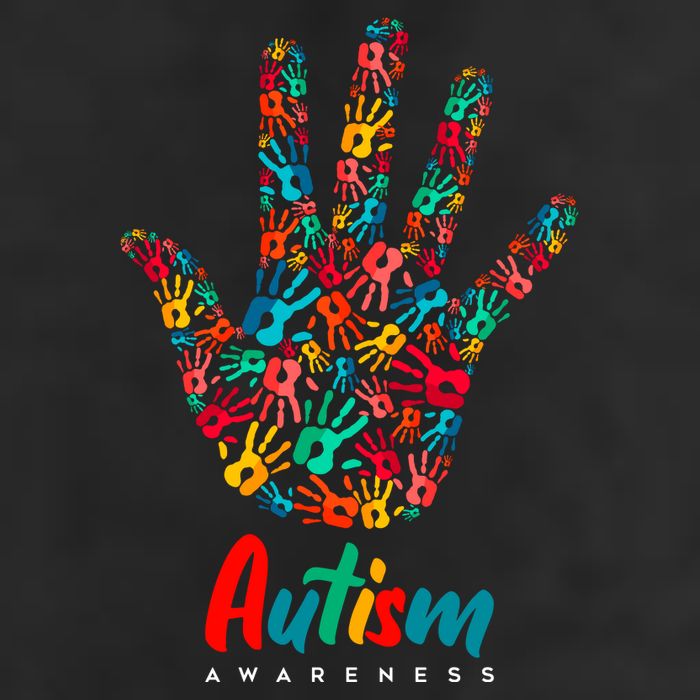 Autism Awareness Painted Hand Prints Adult Drive Performance Visor
