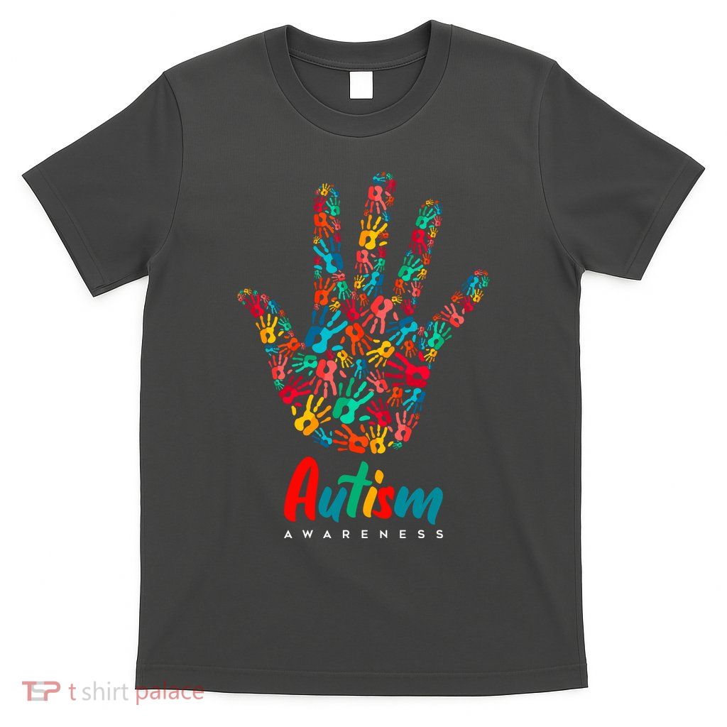 Autism Awareness Painted Hand Prints T-Shirt
