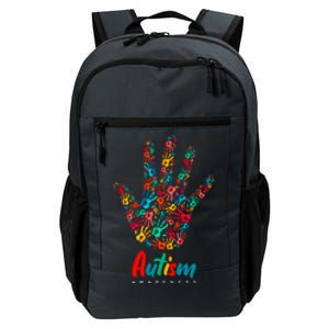 Autism Awareness Painted Hand Prints Daily Commute Backpack