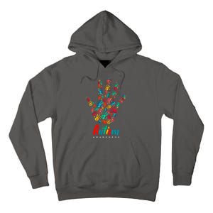 Autism Awareness Painted Hand Prints Tall Hoodie