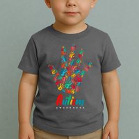 Autism Awareness Painted Hand Prints Toddler T-Shirt