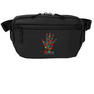 Autism Awareness Painted Hand Prints Crossbody Pack