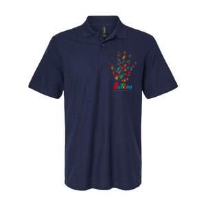 Autism Awareness Painted Hand Prints Softstyle Adult Sport Polo