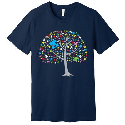 Autistic Autism Puzzle Tree Autism Premium T-Shirt