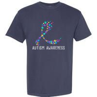 Autism Awareness Puzzle Ribbon Garment-Dyed Heavyweight T-Shirt