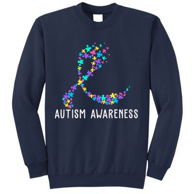 Autism Awareness Puzzle Ribbon Sweatshirt