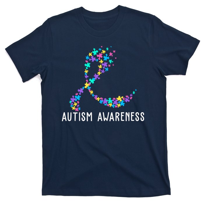 Autism Awareness Puzzle Ribbon T-Shirt