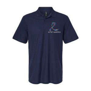 Autism Awareness Puzzle Ribbon Softstyle Adult Sport Polo