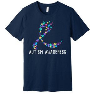 Autism Awareness Puzzle Ribbon Premium T-Shirt