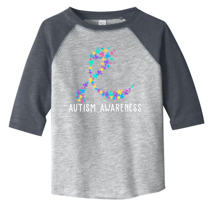 Autism Awareness Puzzle Ribbon Toddler Fine Jersey T-Shirt