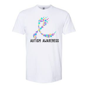 Autism Awareness Puzzle Ribbon Softstyle CVC T-Shirt