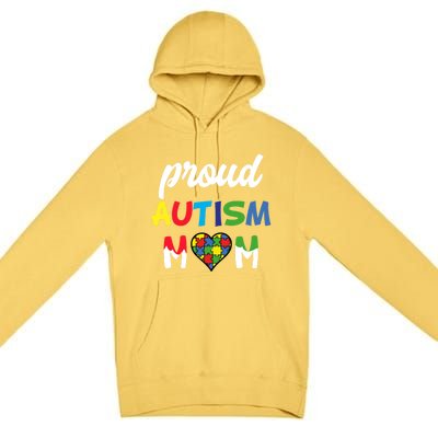 Autism Awareness Proud Autism Mom Meaningful Gift Premium Pullover Hoodie