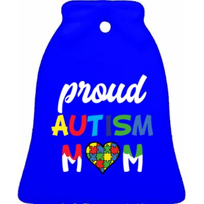 Autism Awareness Proud Autism Mom Meaningful Gift Ceramic Bell Ornament