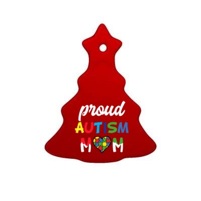 Autism Awareness Proud Autism Mom Meaningful Gift Ceramic Tree Ornament