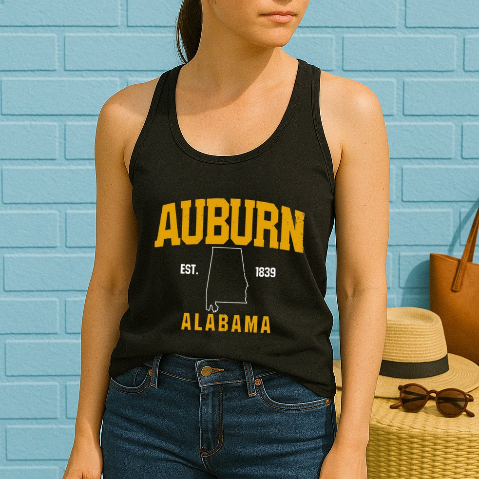 Auburn Alabama Product Retro Vintage Gift Womens Tank Top