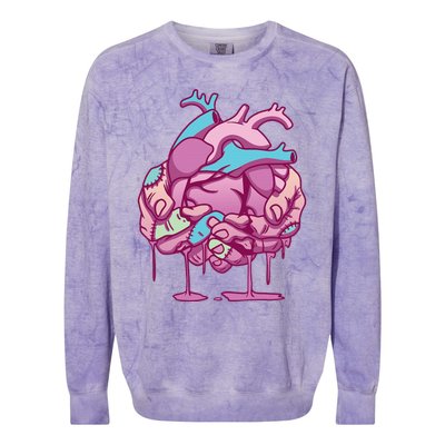 Anime Aesthetic Pastel Goth Zombie Heart Gifts Colorblast Crewneck Sweatshirt