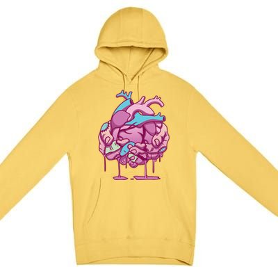 Anime Aesthetic Pastel Goth Zombie Heart Gifts Premium Pullover Hoodie