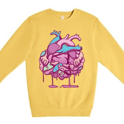 Anime Aesthetic Pastel Goth Zombie Heart Gifts Premium Crewneck Sweatshirt