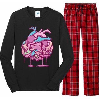 Anime Aesthetic Pastel Goth Zombie Heart Gifts Long Sleeve Pajama Set