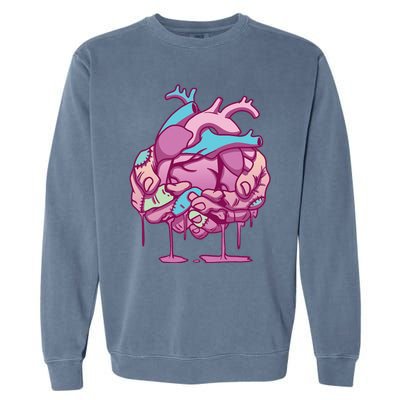 Anime Aesthetic Pastel Goth Zombie Heart Gifts Garment-Dyed Sweatshirt