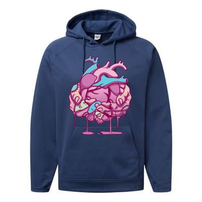 Anime Aesthetic Pastel Goth Zombie Heart Gifts Performance Fleece Hoodie