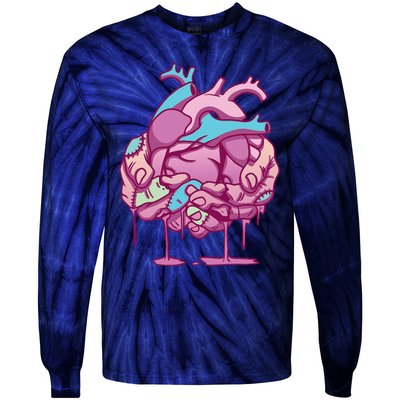 Anime Aesthetic Pastel Goth Zombie Heart Gifts Tie-Dye Long Sleeve Shirt