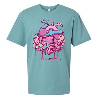 Anime Aesthetic Pastel Goth Zombie Heart Gifts Sueded Cloud Jersey T-Shirt