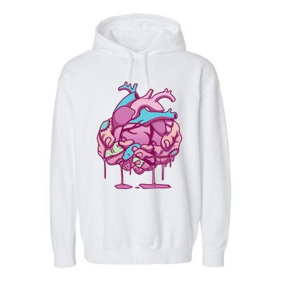 Anime Aesthetic Pastel Goth Zombie Heart Gifts Garment-Dyed Fleece Hoodie