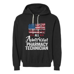 All American Pharmacy Technician 4th of July Family Matching Garment-Dyed Fleece Hoodie