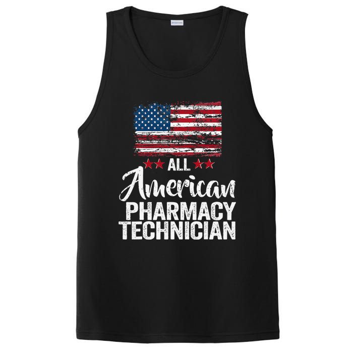 All American Pharmacy Technician 4th of July Family Matching PosiCharge Competitor Tank