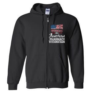 All American Pharmacy Technician 4th of July Family Matching Full Zip Hoodie