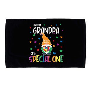 Autism Awareness Proud Grandpa Family Matching Gift Microfiber Hand Towel