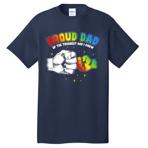 Autism Awareness Proud Dad Of The Toughest Boy Autism Tall T-Shirt