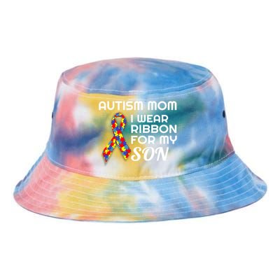 Autism Awareness Proud Mom Gift Proud Autism Mom Gift Tie Dye Newport Bucket Hat