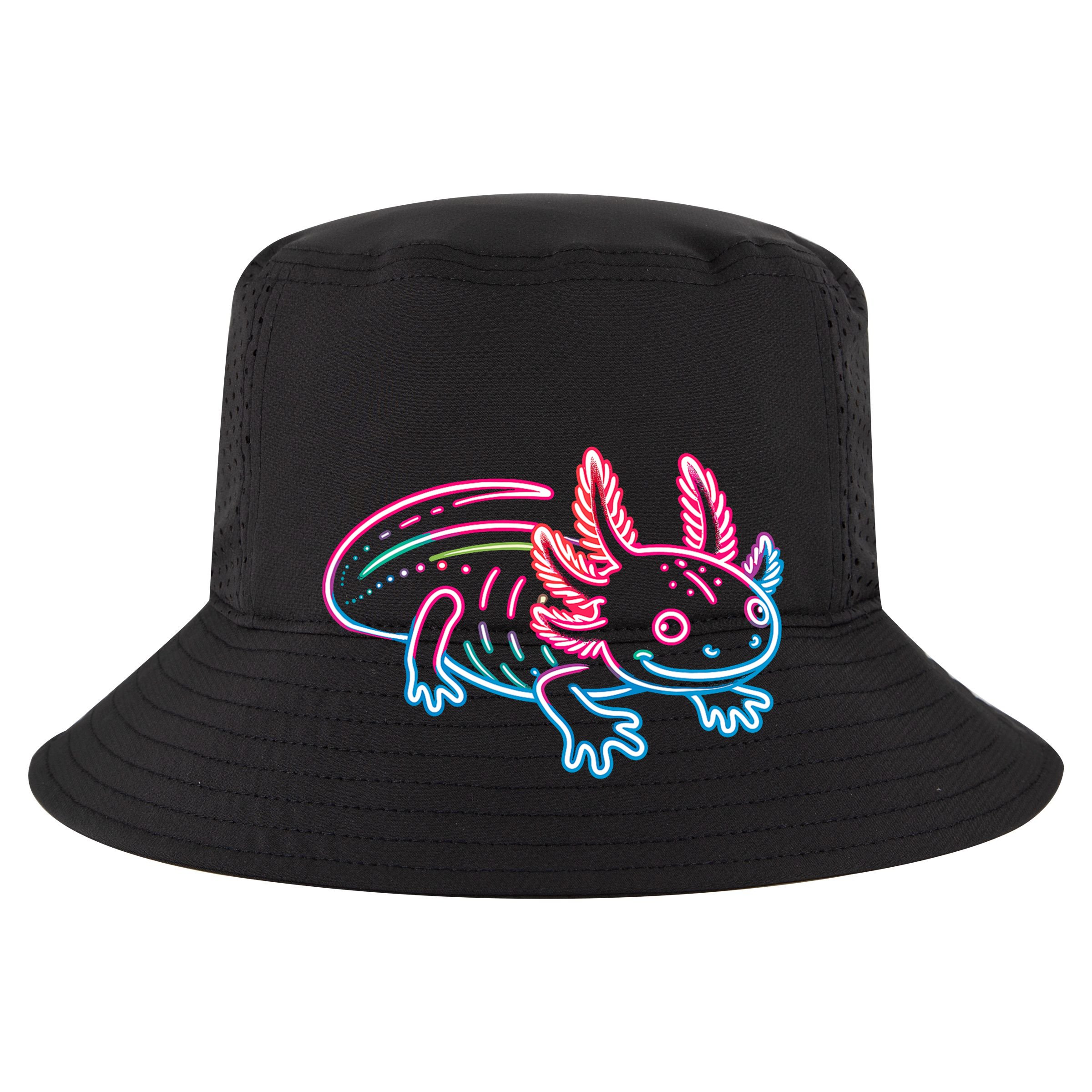 Axolotl Animal Pop Art Cute Axolotl Lover 7 Panel Mesh Trucker Snapback Hat