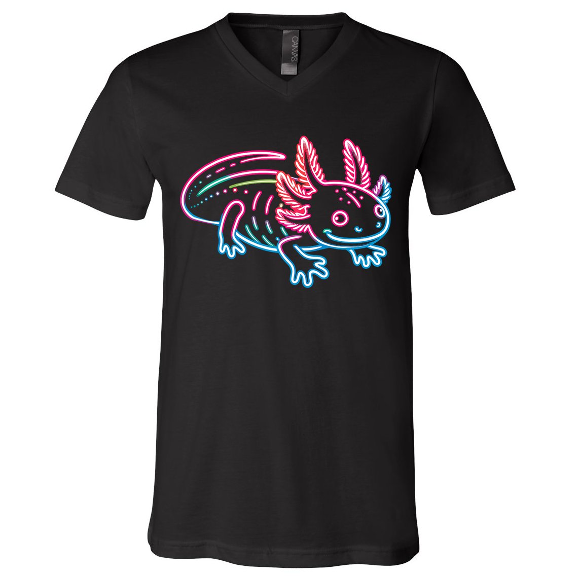 Axolotl Animal Pop Art Cute Axolotl Lover V-Neck T-Shirt