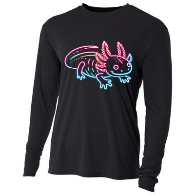 Axolotl Animal Pop Art Cute Axolotl Lover Cooling Performance Long Sleeve Crew