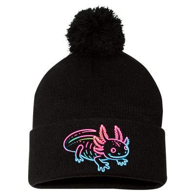 Axolotl Animal Pop Art Cute Axolotl Lover Pom Pom 12in Knit Beanie